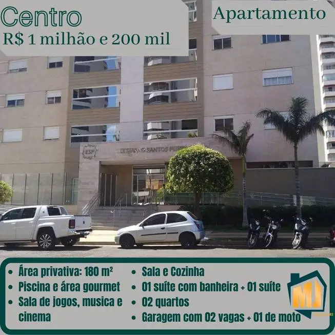 Foto 1 de Apartamento com 4 Quartos à venda, 180m² em Monte Castelo, Campo Grande