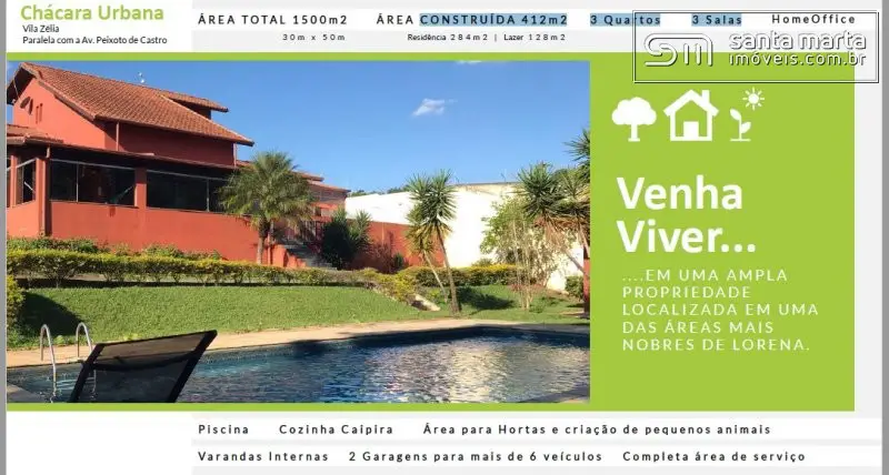 Foto 1 de Casa com 1 Quarto à venda, 1500m² em Vila Zélia, Lorena