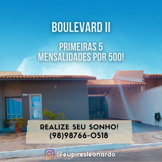 Foto 1 de Casa com 2 Quartos à venda, 53m² em Loteamento Jardim Turu, São José de Ribamar
