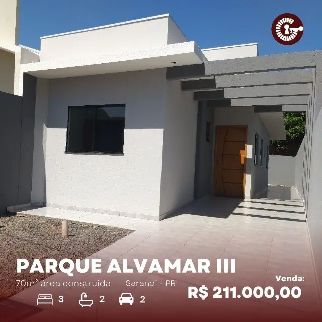 Foto 1 de Casa com 3 Quartos à venda, 70m² em Parque Alvamar, Sarandi