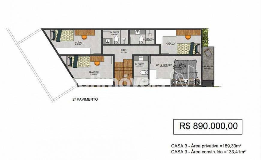 Foto 5 de Casa com 4 Quartos à venda, 133m² em Jardim Guanabara, Rio de Janeiro
