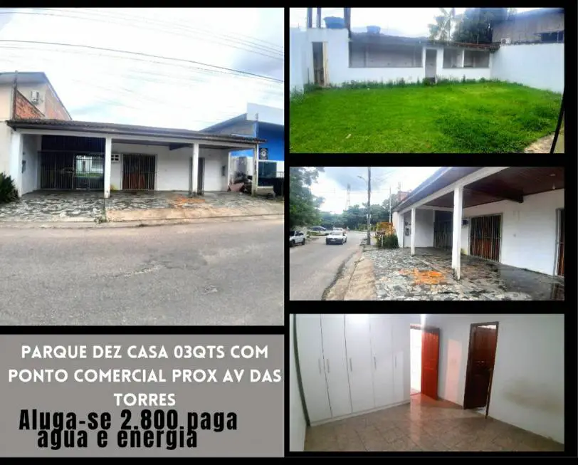 Foto 1 de Casa com 4 Quartos para alugar, 250m² em Parque Dez de Novembro, Manaus