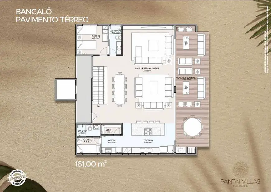 Foto 2 de Casa de Condomínio com 4 Quartos à venda, 135m² em Flecheiras, Trairi