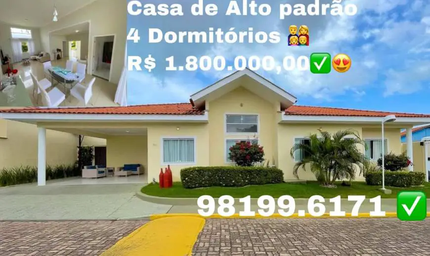 Foto 1 de Casa de Condomínio com 4 Quartos à venda, 240m² em Olho d'Água, São Luís
