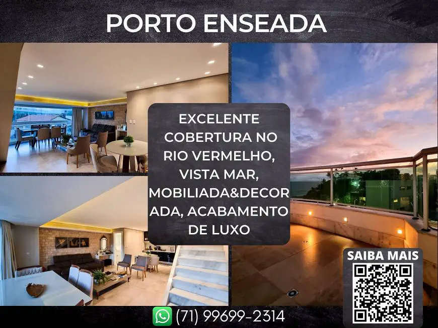 Foto 1 de Cobertura com 1 Quarto à venda, 80m² em Rio Vermelho, Salvador
