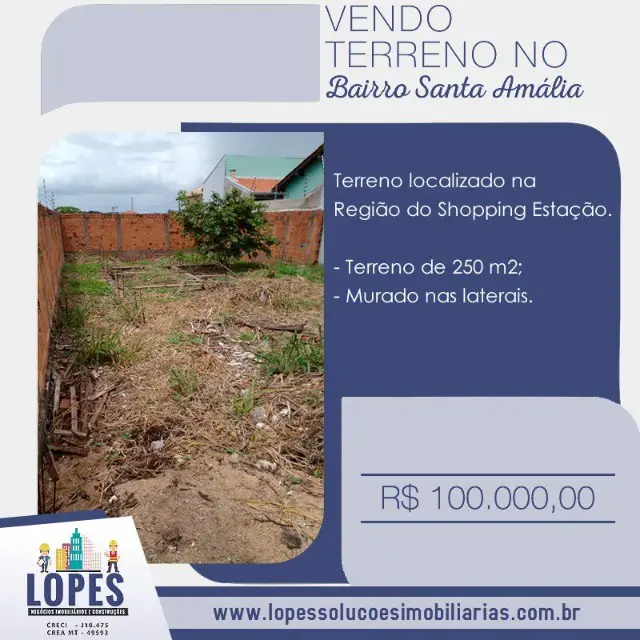 Foto 1 de Lote/Terreno à venda, 250m² em Barra do Pari, Cuiabá