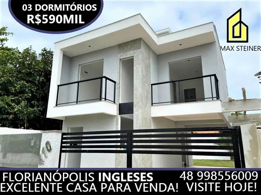 Foto 1 de Sobrado com 3 Quartos à venda, 123m² em Ingleses do Rio Vermelho, Florianópolis
