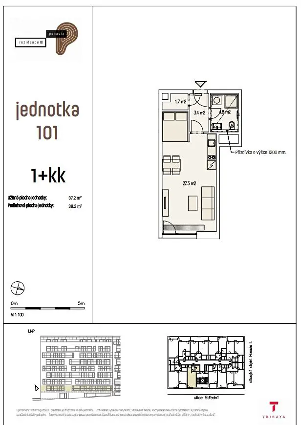 Prodej bytu 1+kk 37 m², Střední, Brno - Ponava