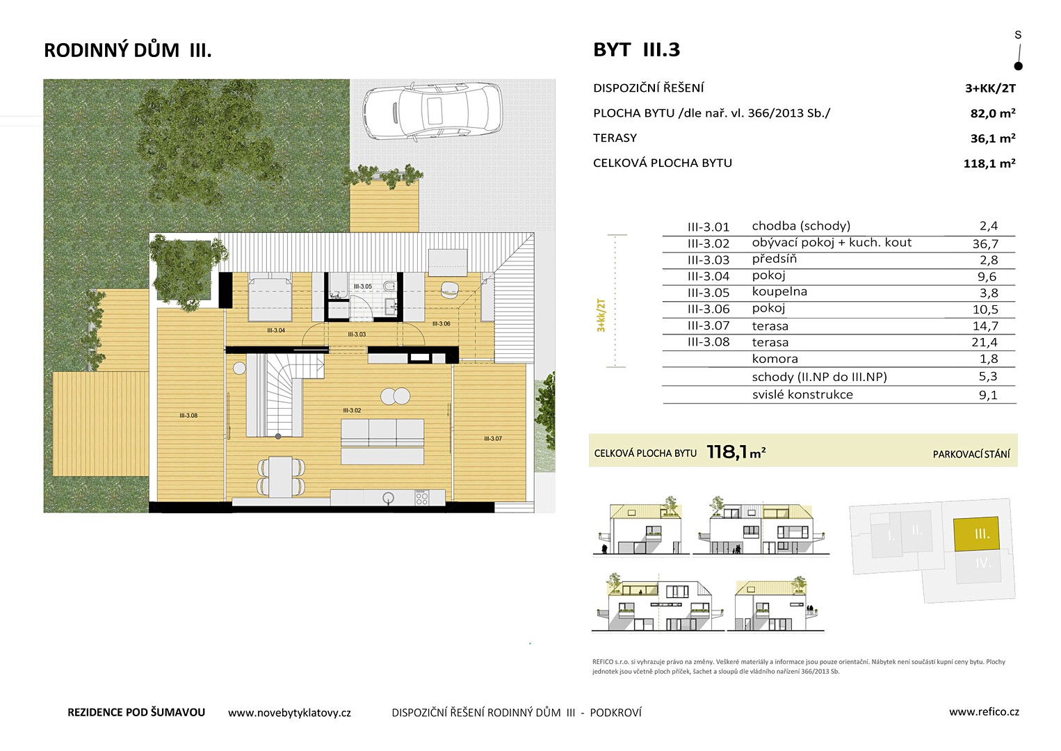 Prodej bytu 3+kk 118 m² (Podkrovní), Klatovy - Luby, okres Klatovy