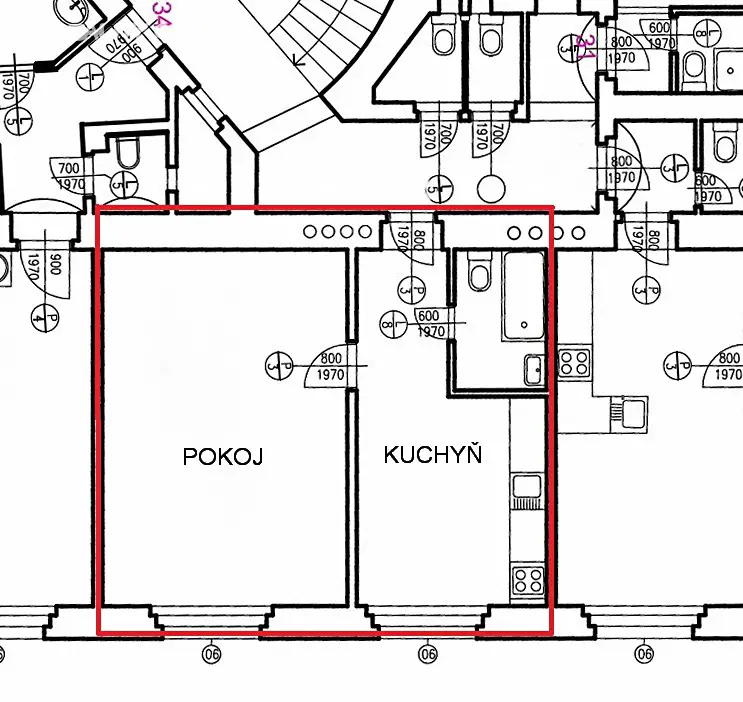 Pronájem bytu 1+1 42 m², Grafická, Praha 5 - Smíchov