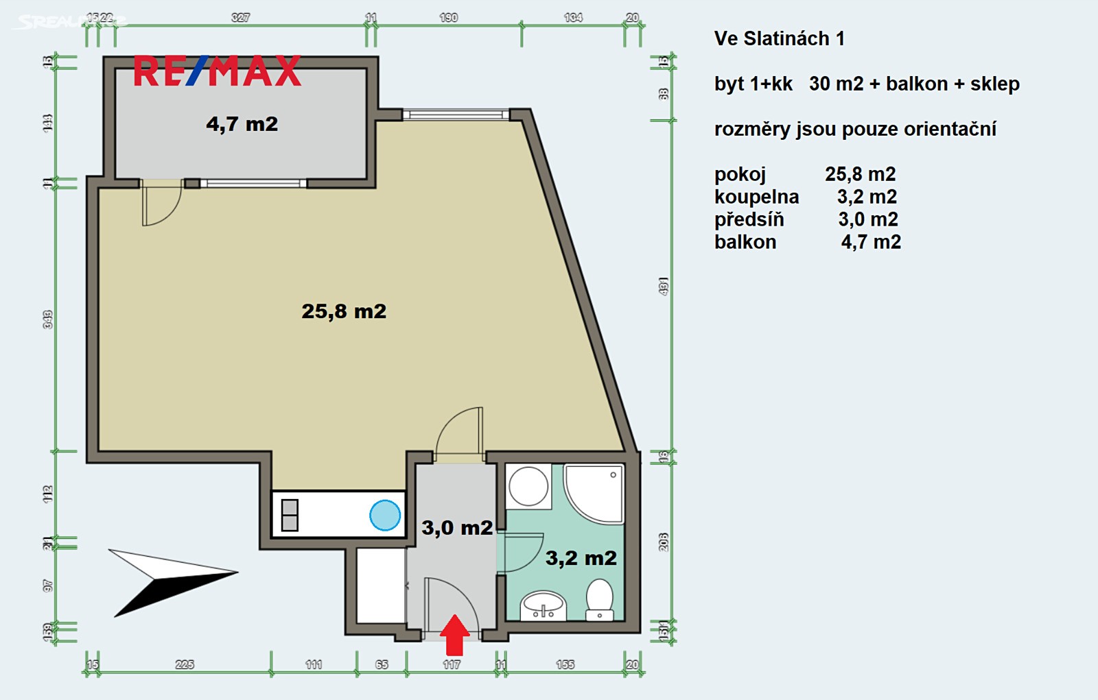 Pronájem bytu 1+kk 30 m², Ve slatinách, Praha 10 - Záběhlice