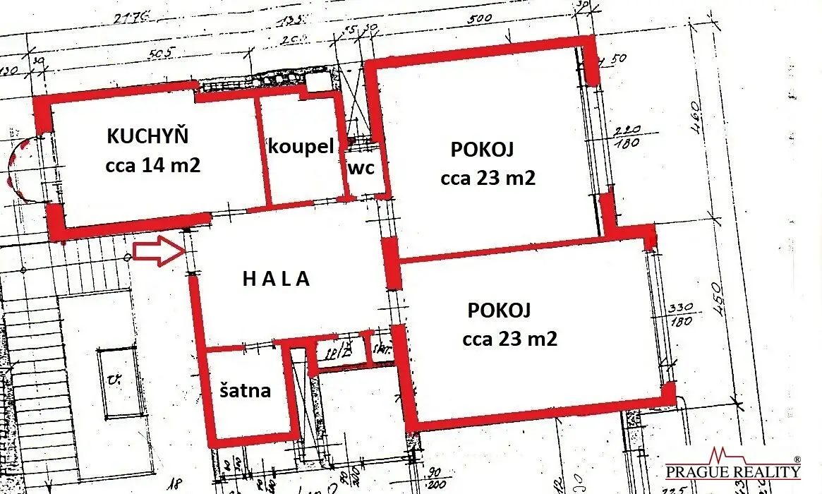 Pronájem bytu 2+1 84 m², Chrudimská, Praha 3 - Vinohrady