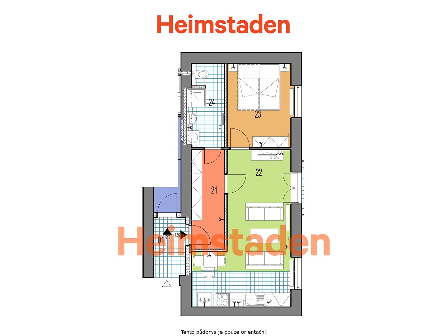 Pronájem bytu 2+kk 41 m², Opavská, Ostrava - Poruba