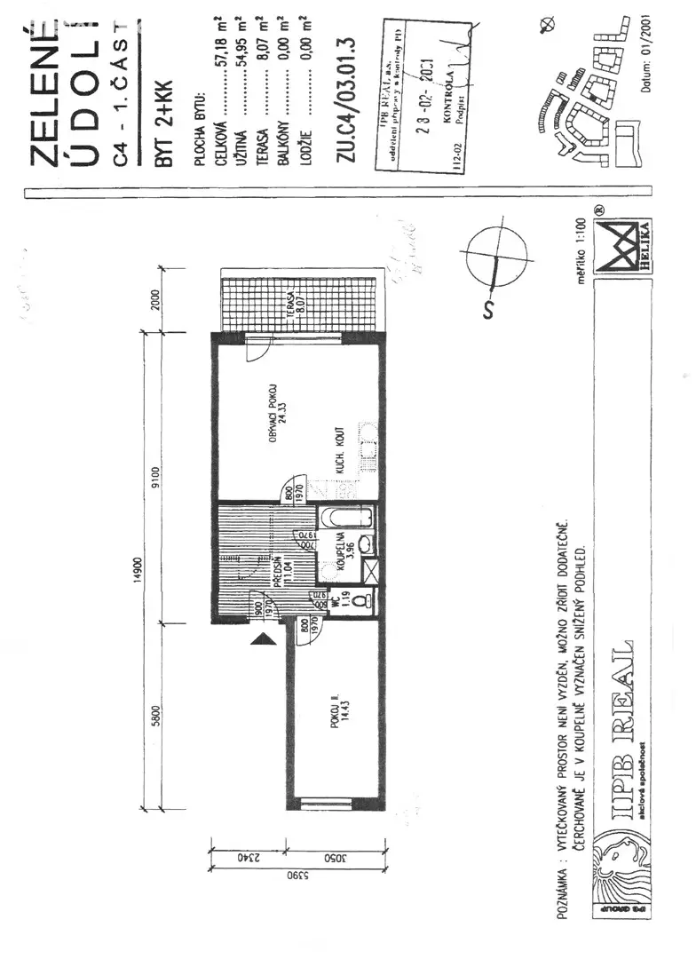 Pronájem bytu 2+kk 63 m², V Zeleném údolí, Praha 4 - Kunratice