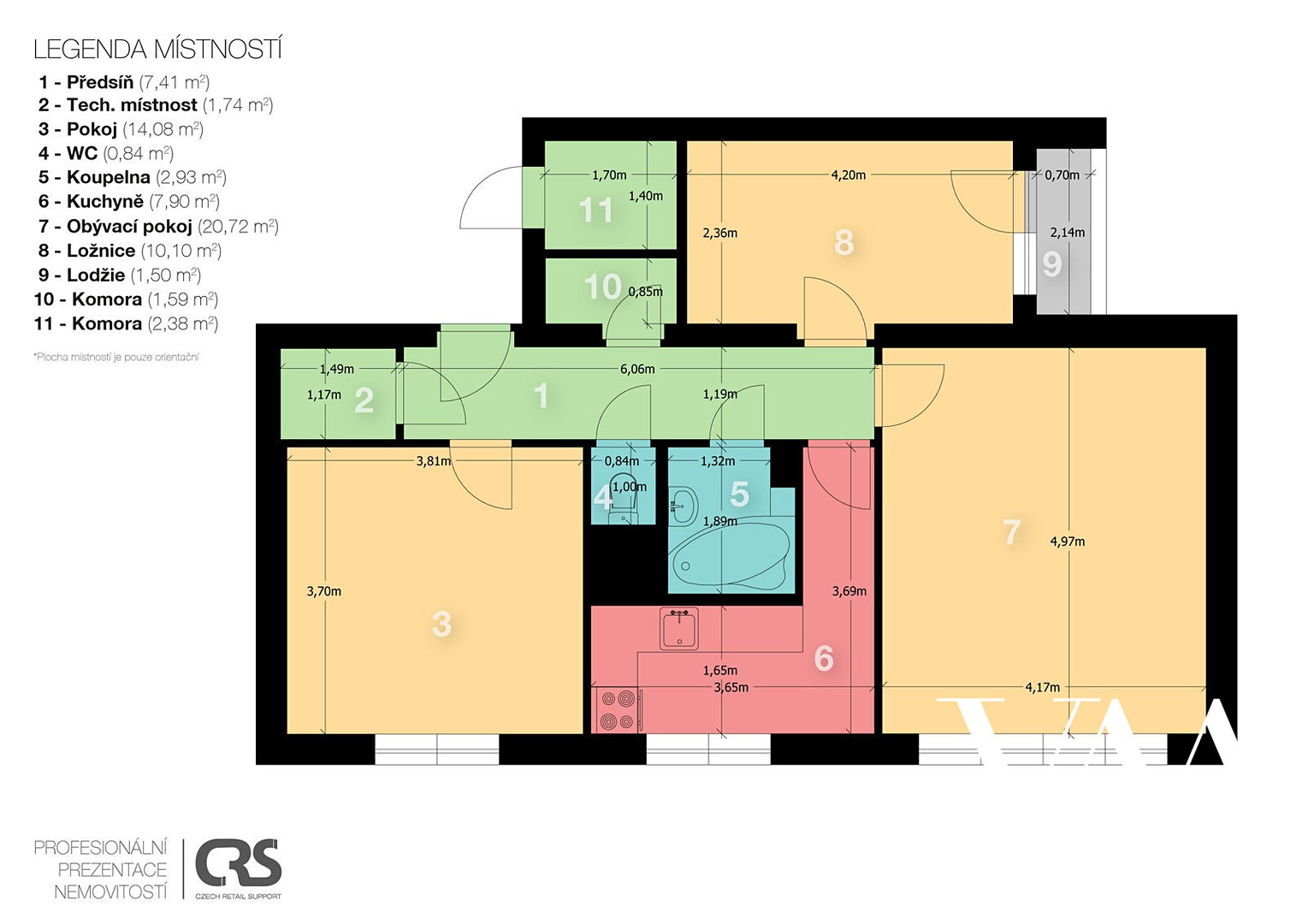 Pronájem bytu 3+1 71 m², Dykova, Mělník