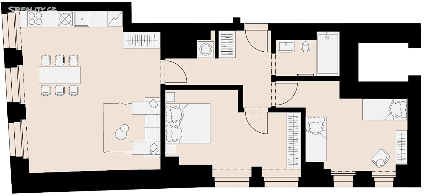 Pronájem bytu 3+kk 67 m², U Půjčovny, Praha 1 - Nové Město