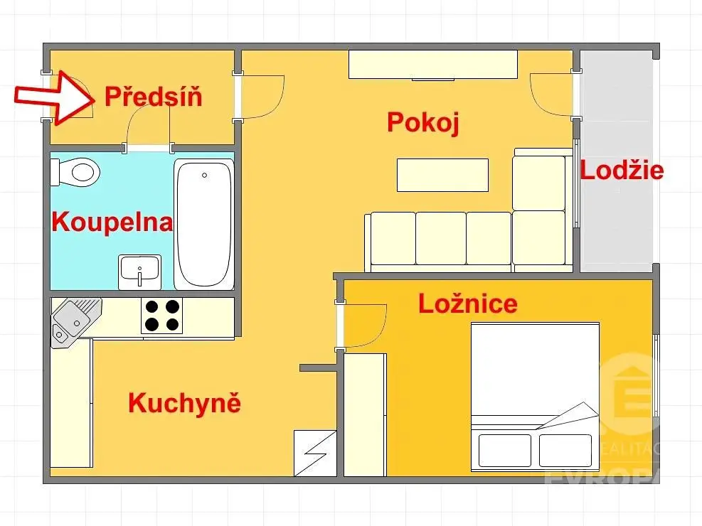 Prodej bytu 2+1 49 m², Brandlova, Praha 4 - Chodov