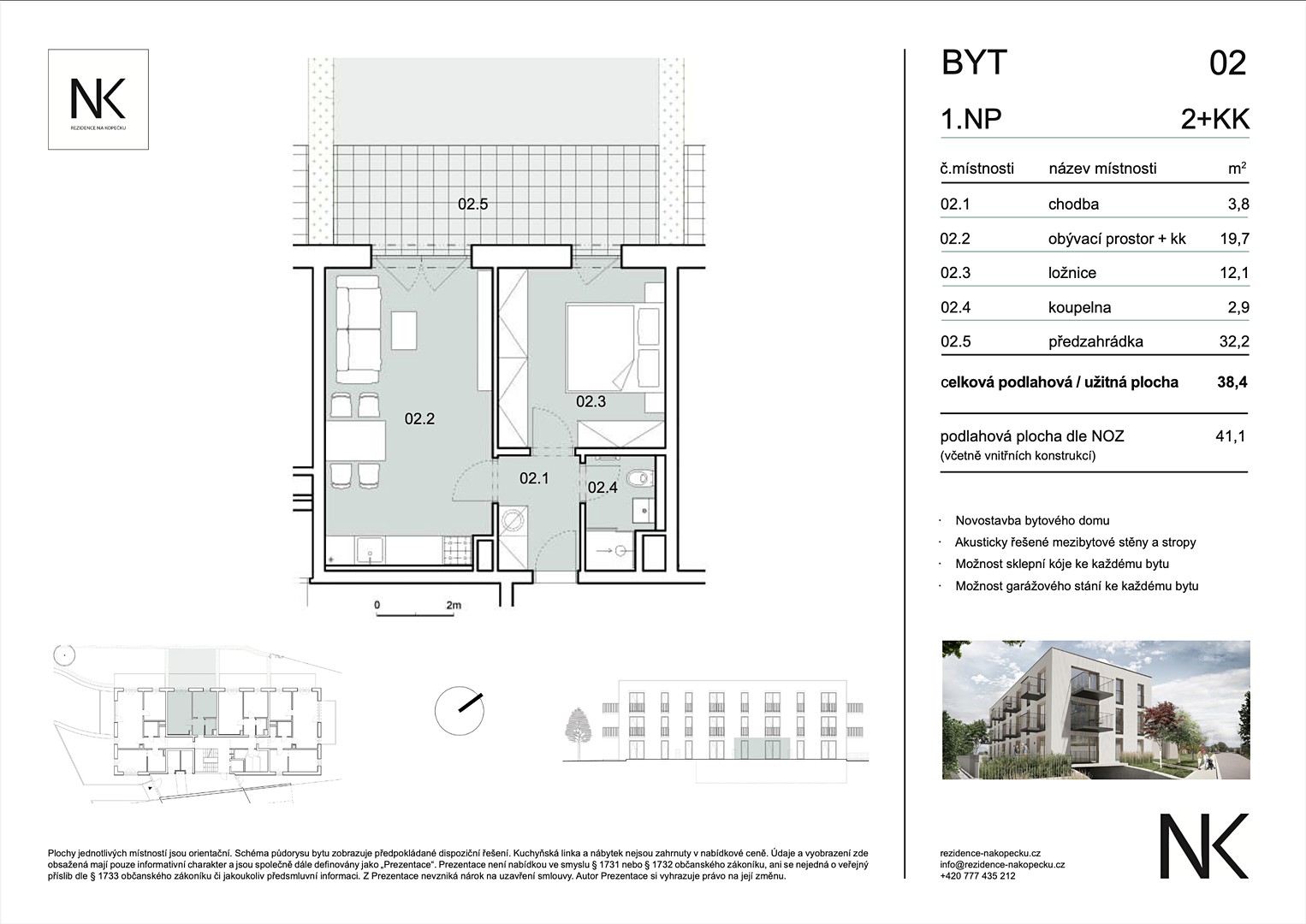 Prodej bytu 2+kk 38 m², Na Kopečku, Třeboň - Třeboň II