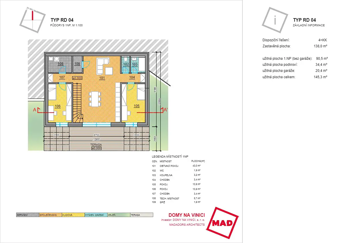 Prodej  rodinného domu 145 m², pozemek 827 m², Němčičky, okres Brno-venkov