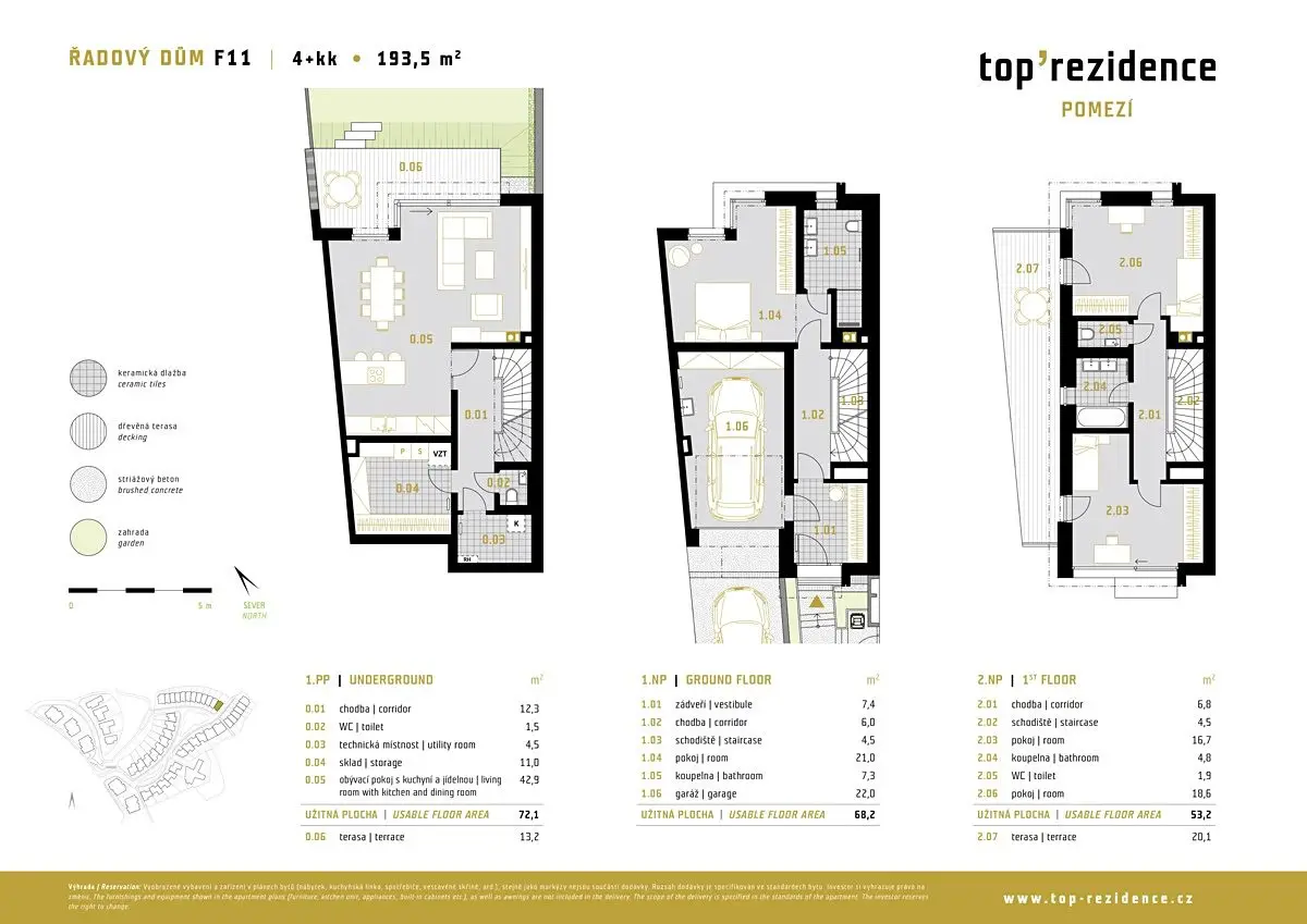 Prodej  rodinného domu 194 m², pozemek 223 m², Na pomezí, Praha 5