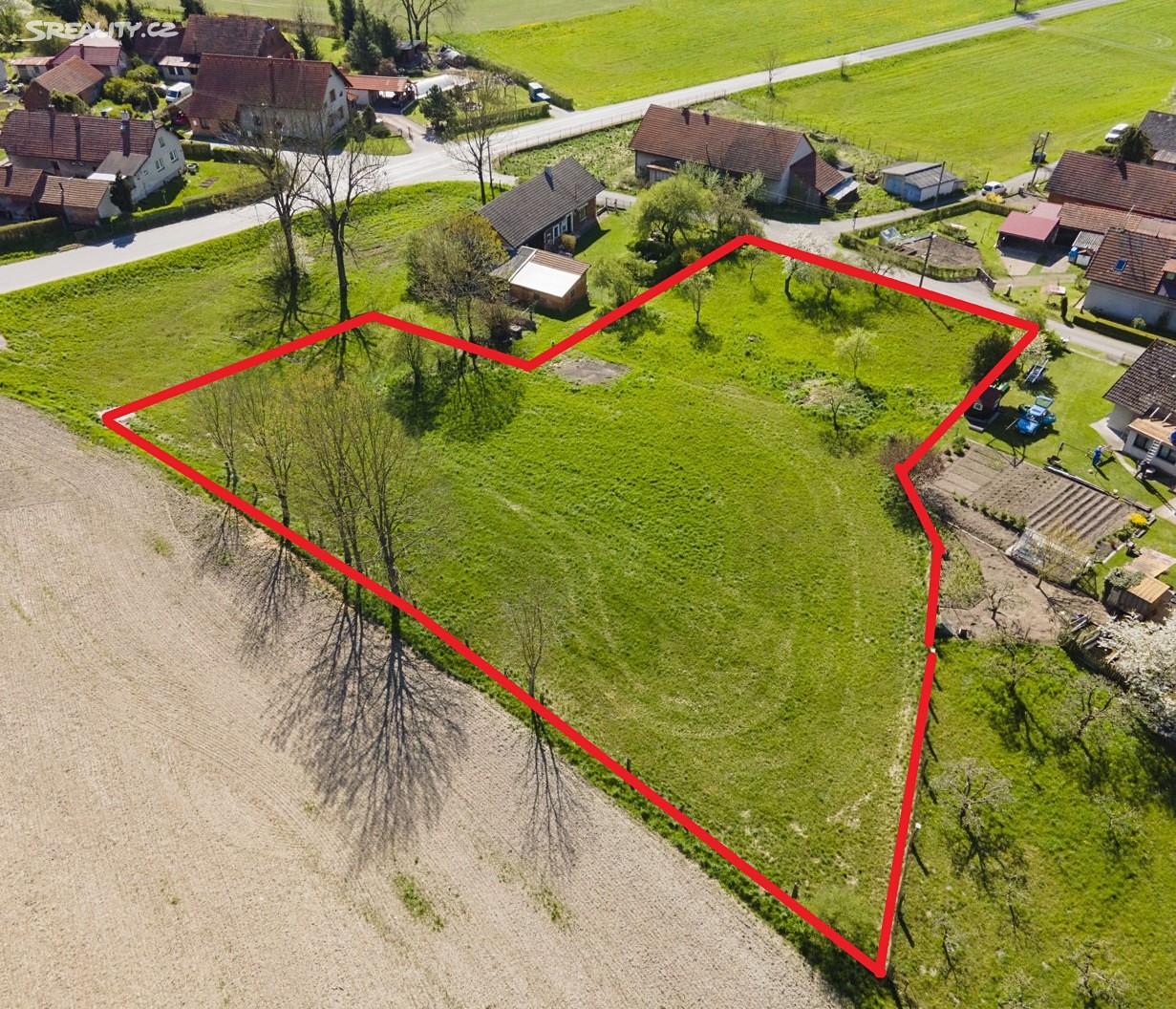 Prodej  stavebního pozemku 3 744 m², Borovnice - Přestavlky, okres Rychnov nad Kněžnou