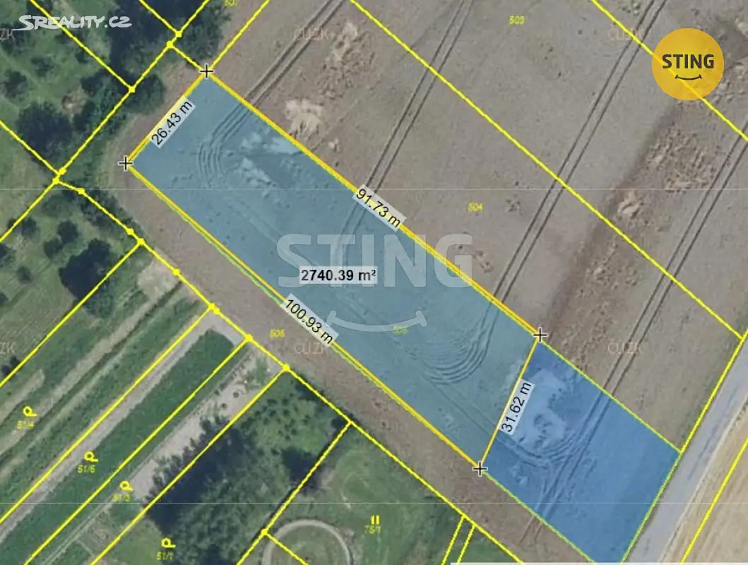 Prodej  stavebního pozemku 5 645 m², Buk, okres Přerov