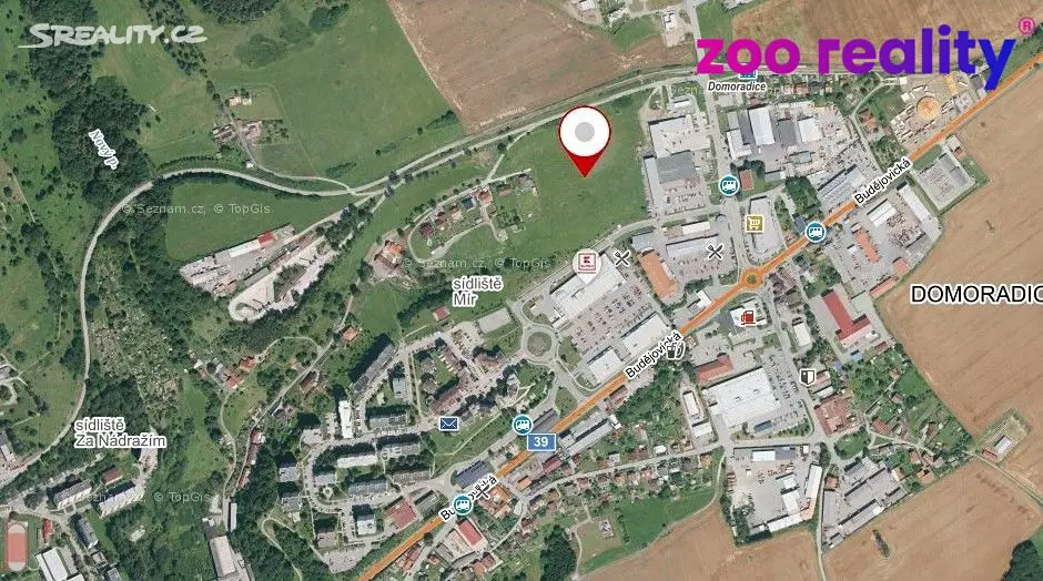Prodej  stavebního pozemku 18 132 m², Český Krumlov, okres Český Krumlov
