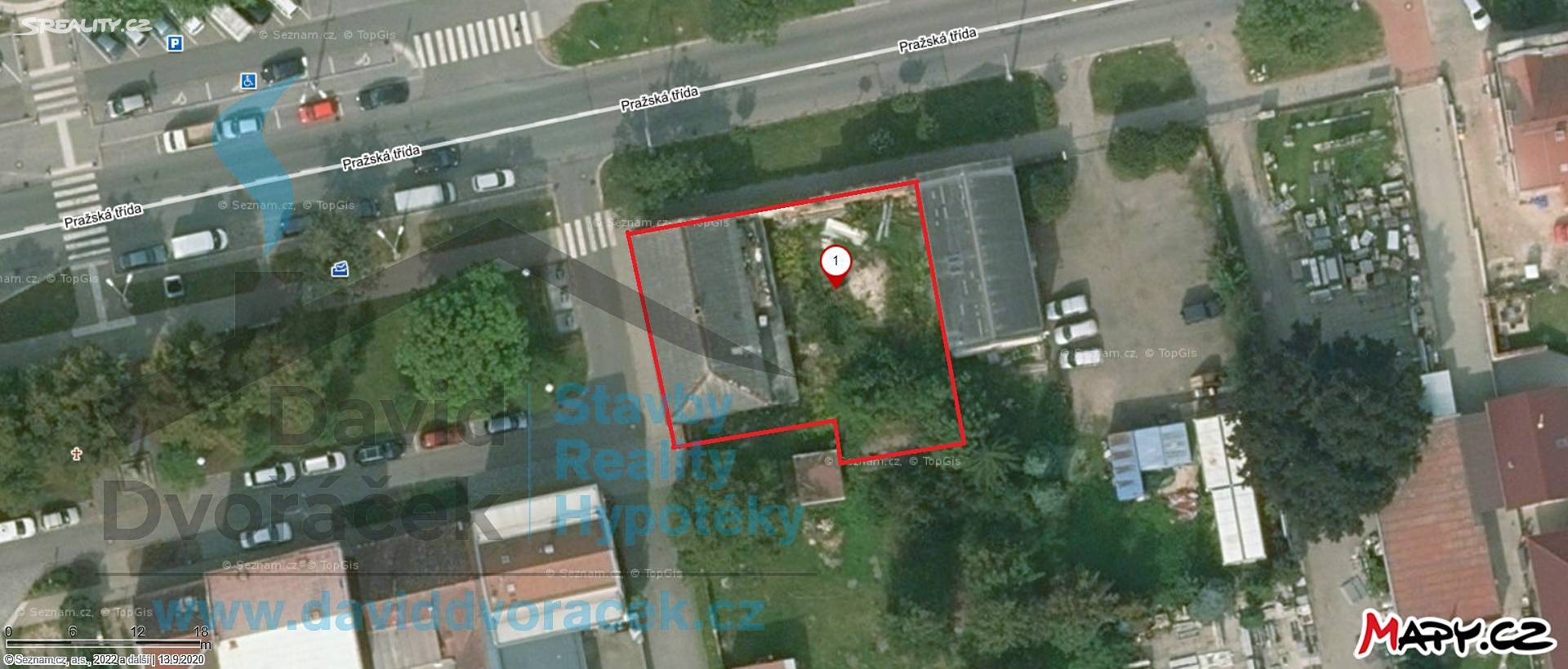 Prodej  stavebního pozemku 614 m², Denisovo náměstí, Hradec Králové - Kukleny
