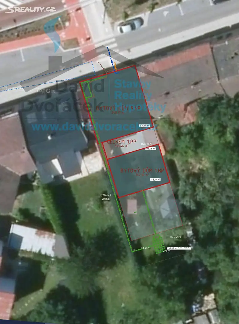 Prodej  stavebního pozemku 758 m², Gočárova třída, Hradec Králové - Pražské Předměstí
