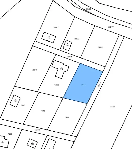 Prodej  stavebního pozemku 1 138 m², Jablonná, okres Příbram
