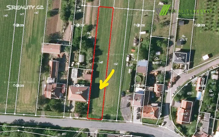 Prodej  stavebního pozemku 1 108 m², Lešany, okres Prostějov