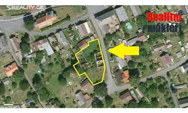 Prodej  stavebního pozemku 1 569 m², Mutěnín, okres Domažlice