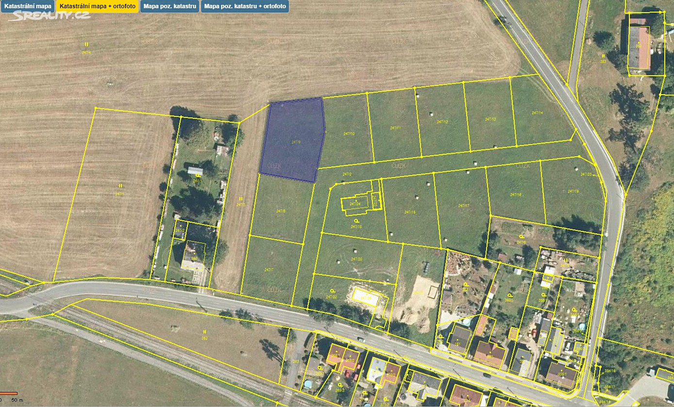 Prodej  stavebního pozemku 1 299 m², Nové Město pod Smrkem, okres Liberec