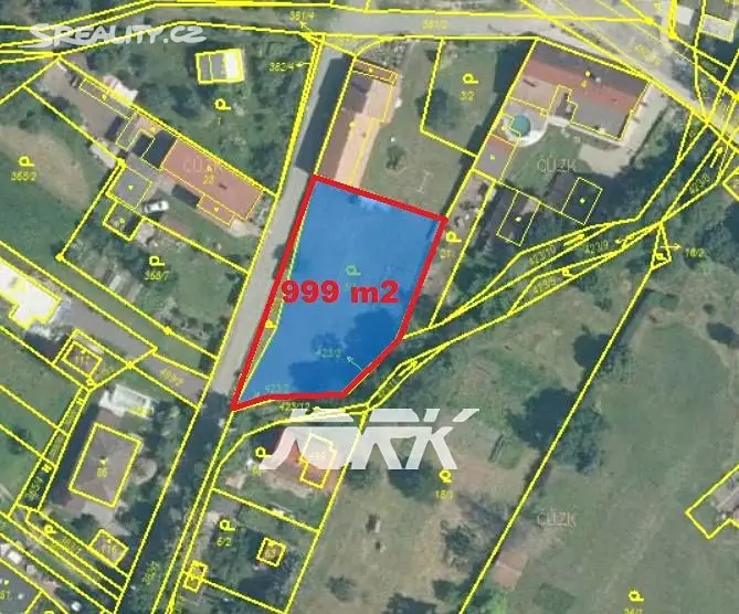 Prodej  stavebního pozemku 999 m², Sezemice - Veská, okres Pardubice