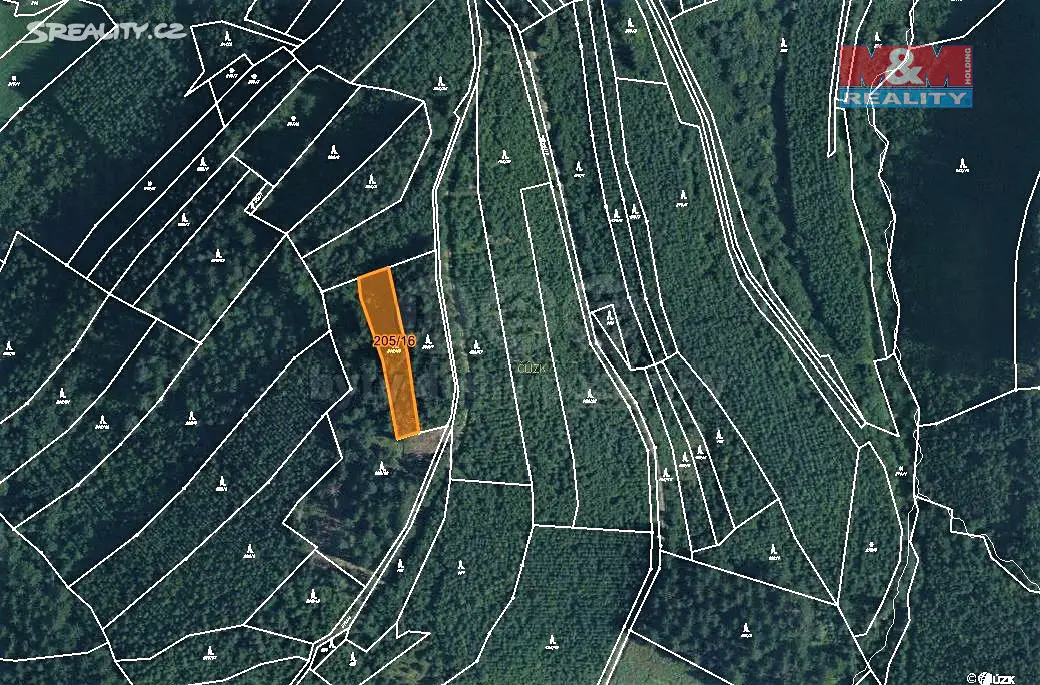 Prodej  lesa 1 205 m², Lhota u Vsetína, okres Vsetín
