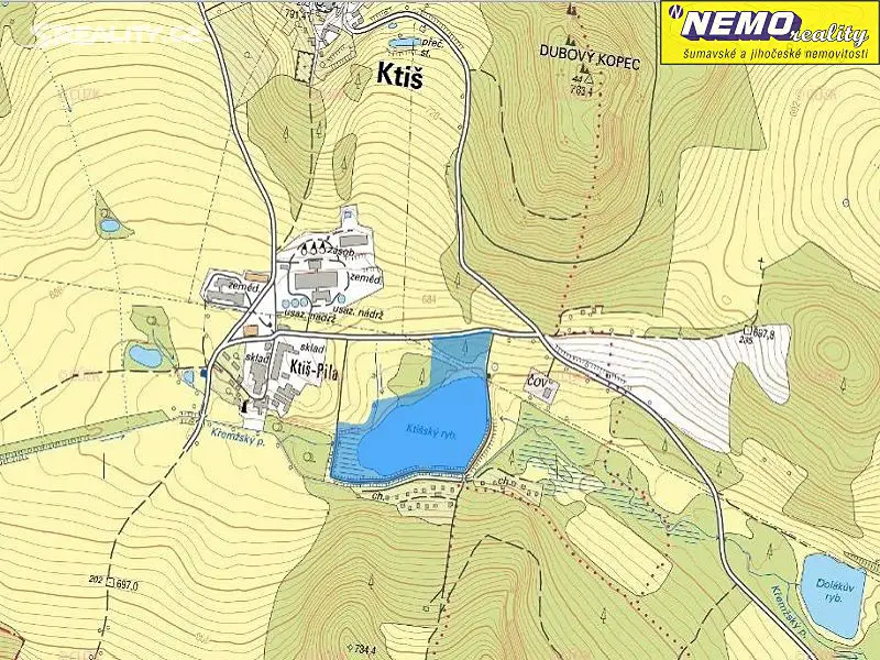 Prodej  pozemku 2 186 m², Ktiš, okres Prachatice