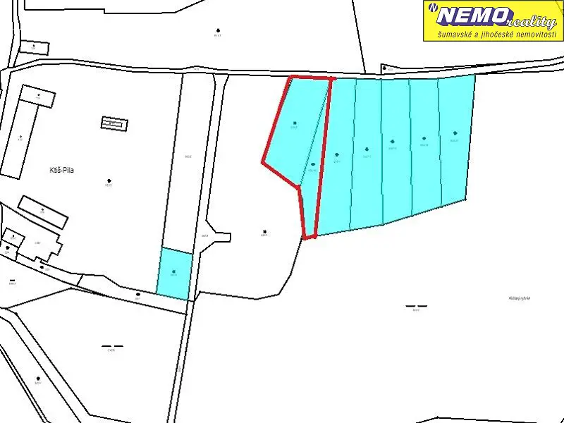 Prodej  pozemku 3 503 m², Ktiš, okres Prachatice