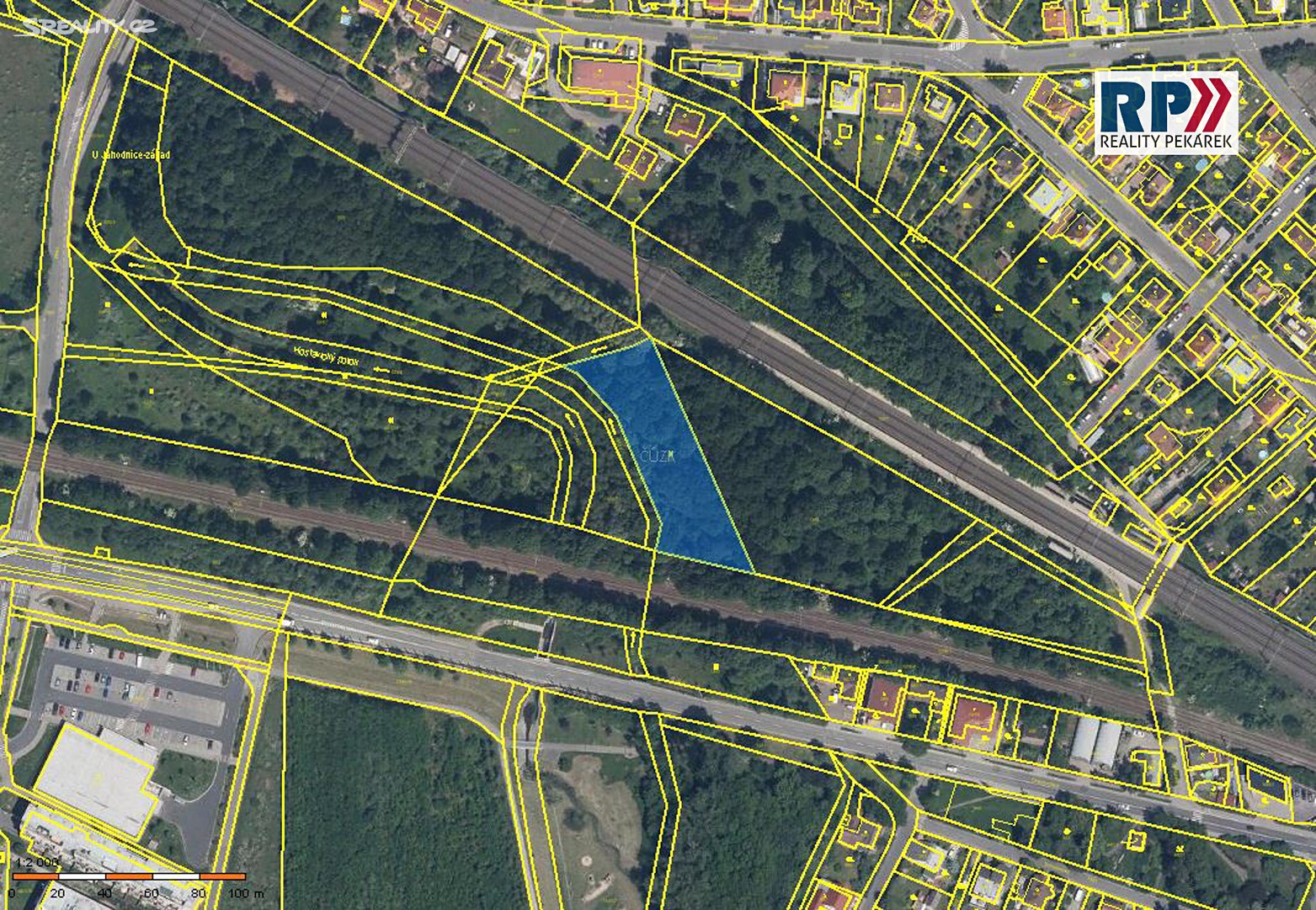Prodej  pozemku 2 964 m², Praha 9 - Dolní Počernice
