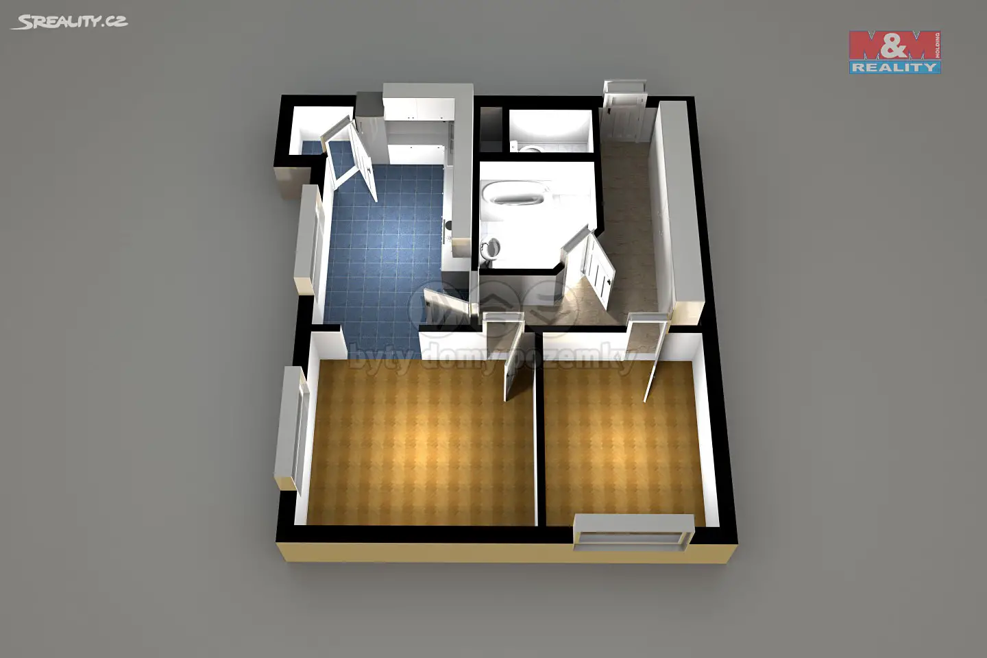 Pronájem bytu 2+1 64 m², Žlutá, Chrášťany