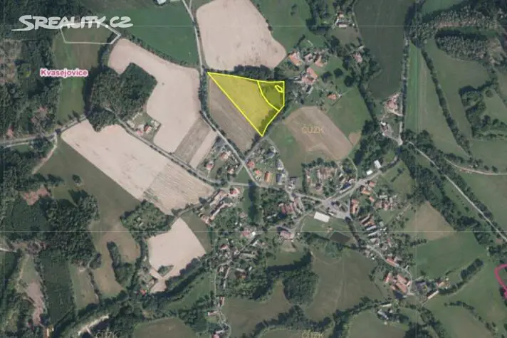 Prodej  pozemku 14 233 m², Sedlec-Prčice - Kvasejovice, okres Příbram