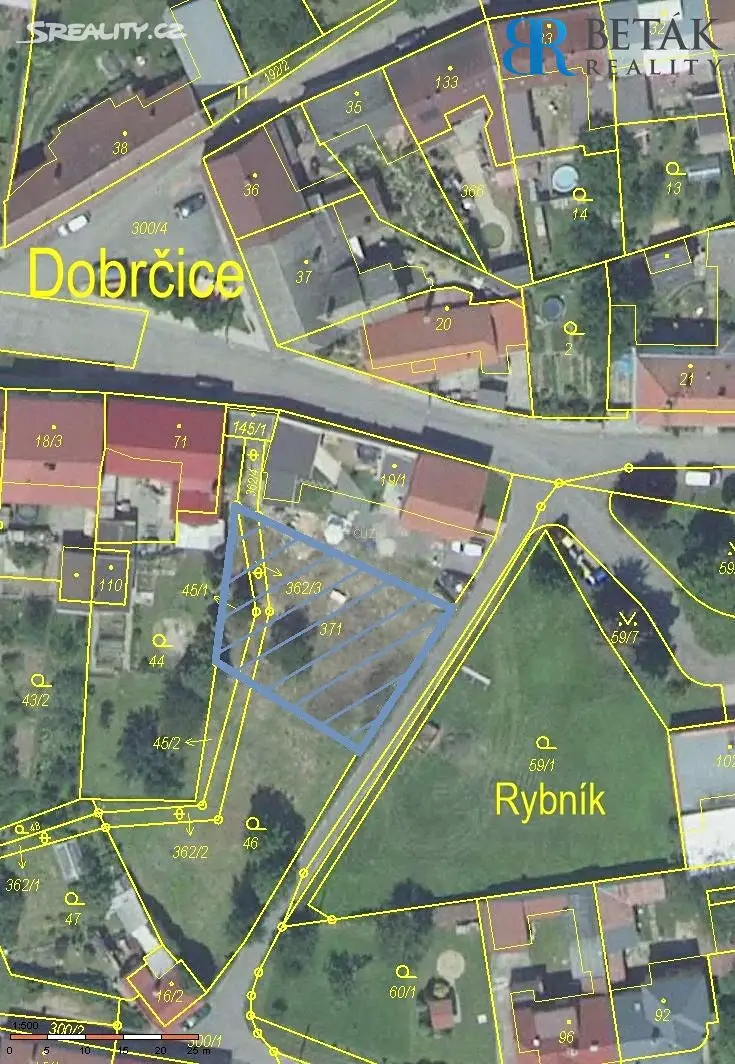 Prodej  stavebního pozemku 516 m², Dobrčice, okres Přerov