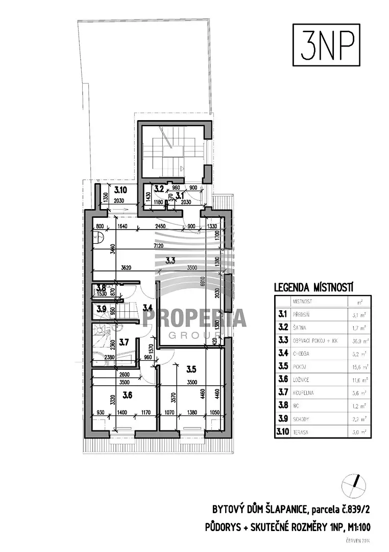 Prodej bytu 4+kk 111 m² (Mezonet), Šlapanice, okres Brno-venkov