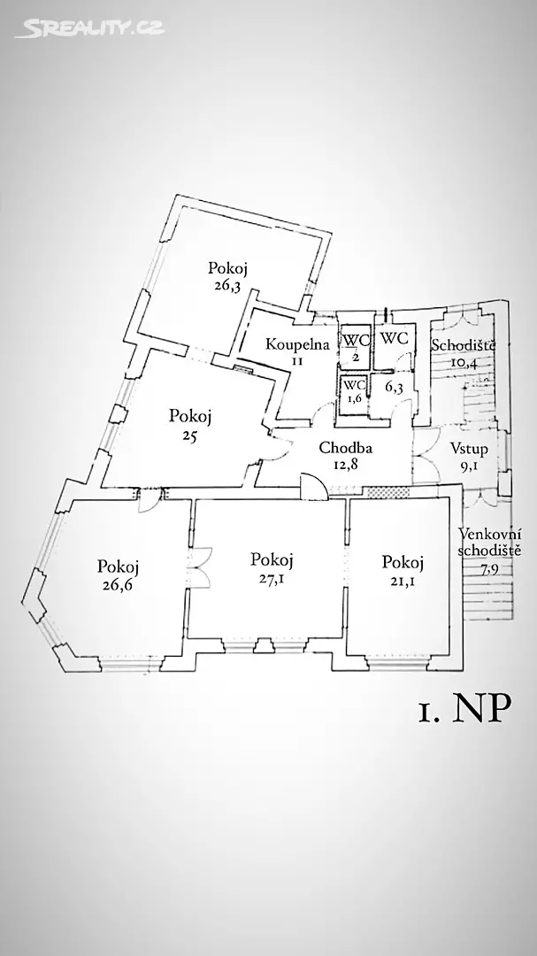 Pronájem  vily 315 m², pozemek 684 m², Heverova, Kolín - Kolín IV