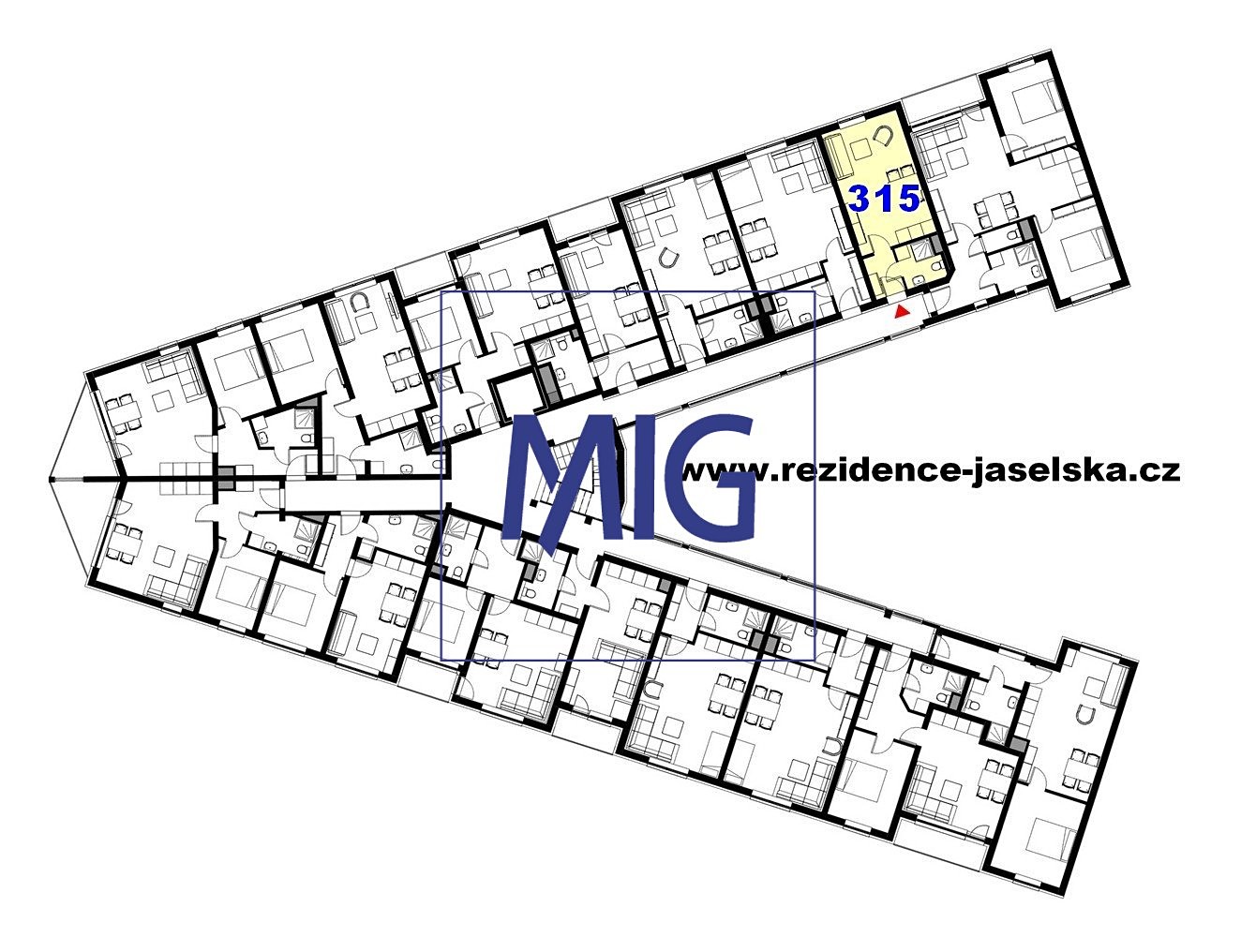 Prodej bytu 1+kk 27 m², Jaselská, Hranice - Hranice I-Město