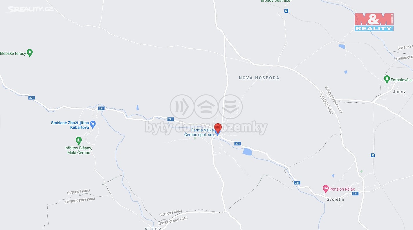 Prodej  stavebního pozemku 2 282 m², Měcholupy - Velká Černoc, okres Louny