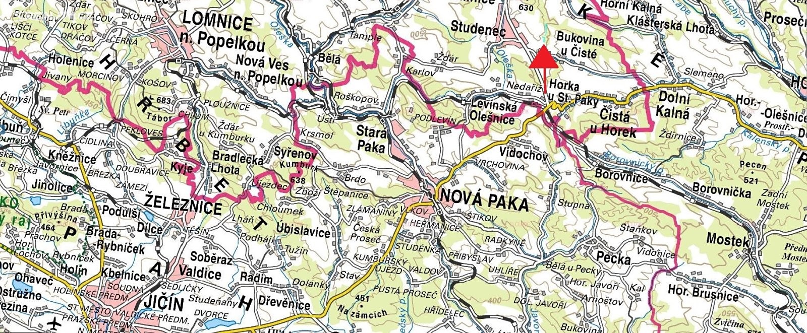 Prodej  lesa 23 838 m², Bukovina u Čisté, okres Semily