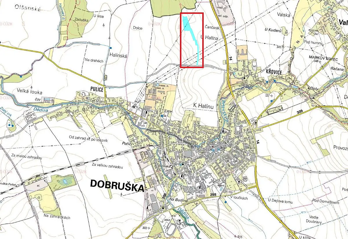 Prodej  pole 1 645 m², Dobruška, okres Rychnov nad Kněžnou