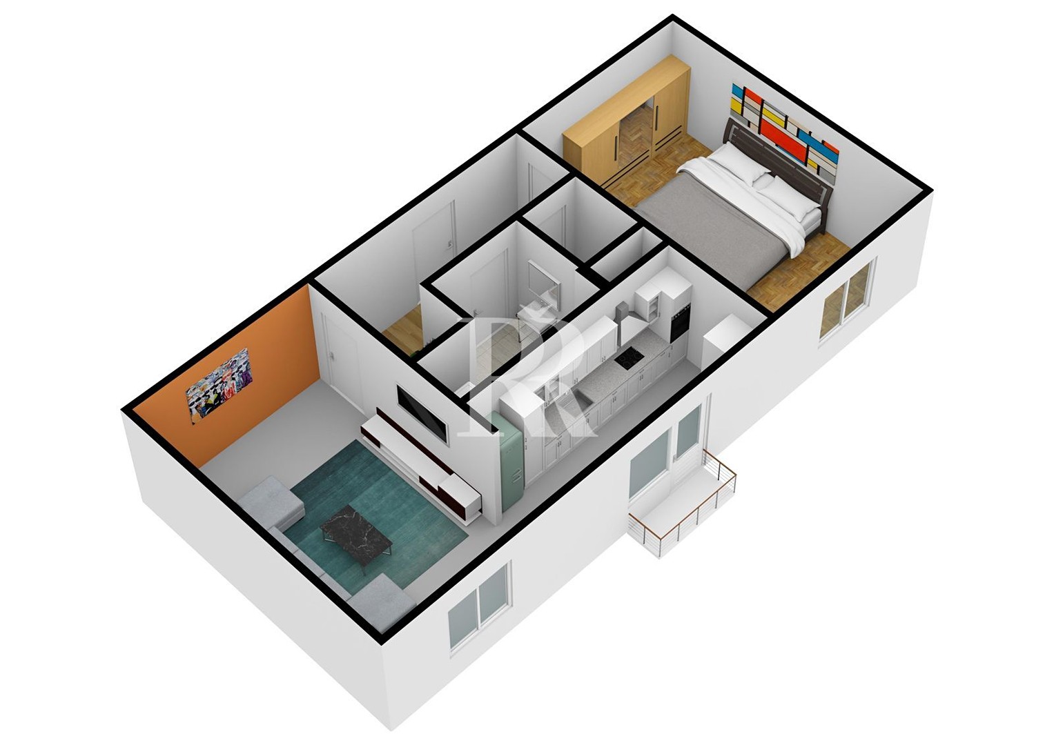 Pronájem bytu 2+1 52 m², Družstevní, Zákupy