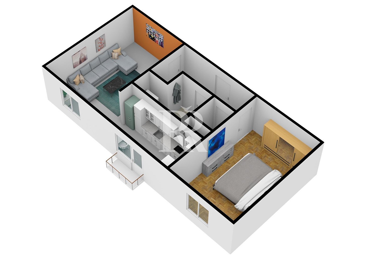 Pronájem bytu 2+1 52 m², Družstevní, Zákupy