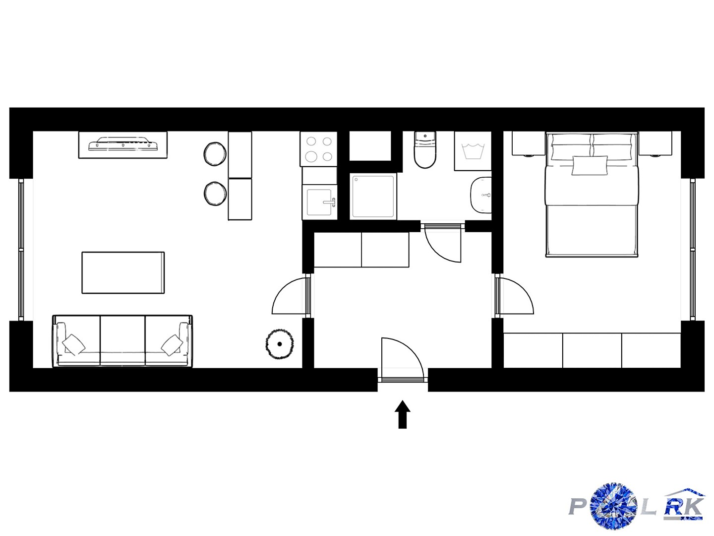 Pronájem bytu 2+kk 41 m², Hrdinů, Liberec - Liberec XII-Staré Pavlovice